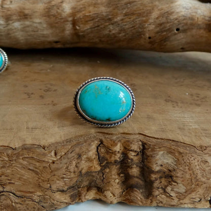 Choose your Piece - Campitos Turquoise East West Ring - American Turquoise