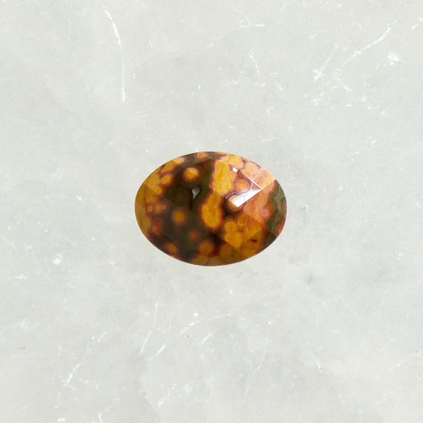 Custom Ocean Jasper East West Oval Ring - .925 Sterling Silver