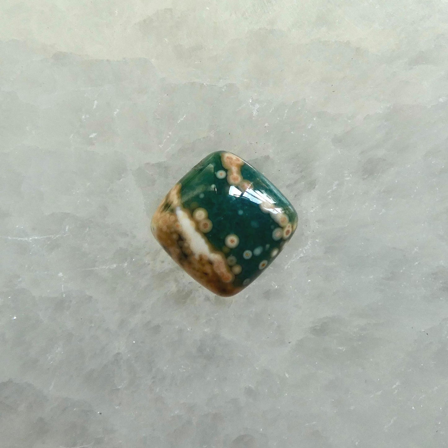 Custom Orbs Eye Ocean Jasper Pendant - .925 Silversmith - Choose Your Stone
