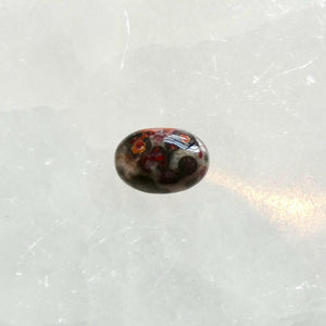 Custom Leopardskin Jasper East West Oval Ring – Handmade Boho Statement Ring