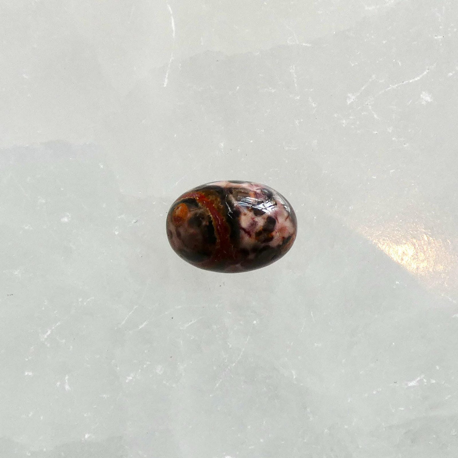 Custom Leopardskin Jasper East West Oval Ring – Handmade Boho Statement Ring