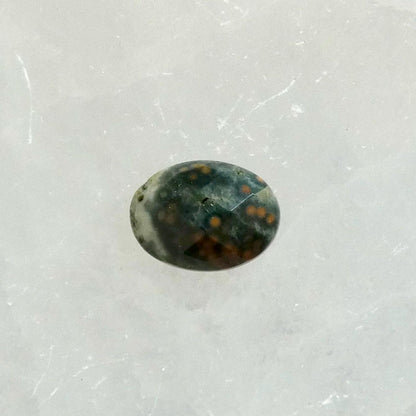 Custom Ocean Jasper East West Oval Ring - .925 Sterling Silver
