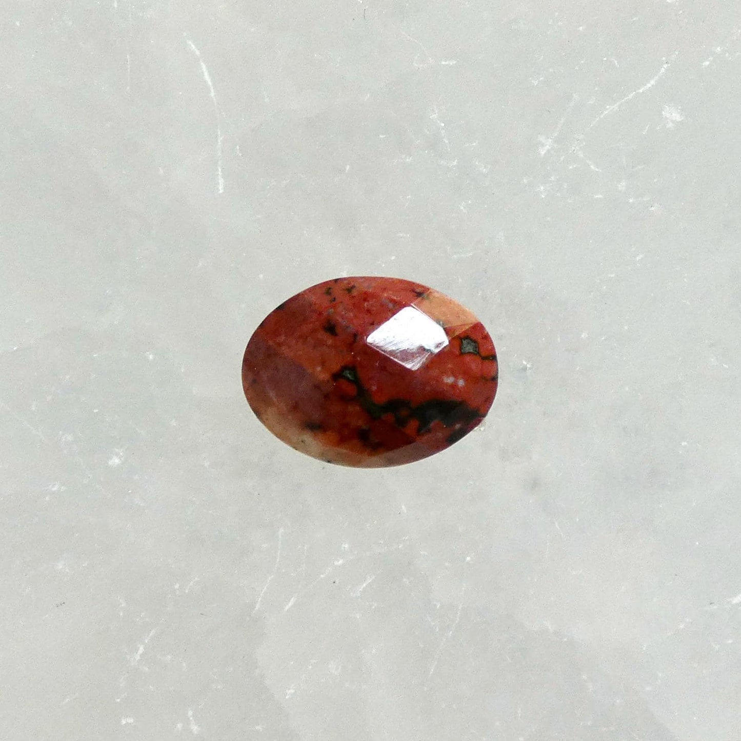 Custom Ocean Jasper East West Oval Ring - .925 Sterling Silver
