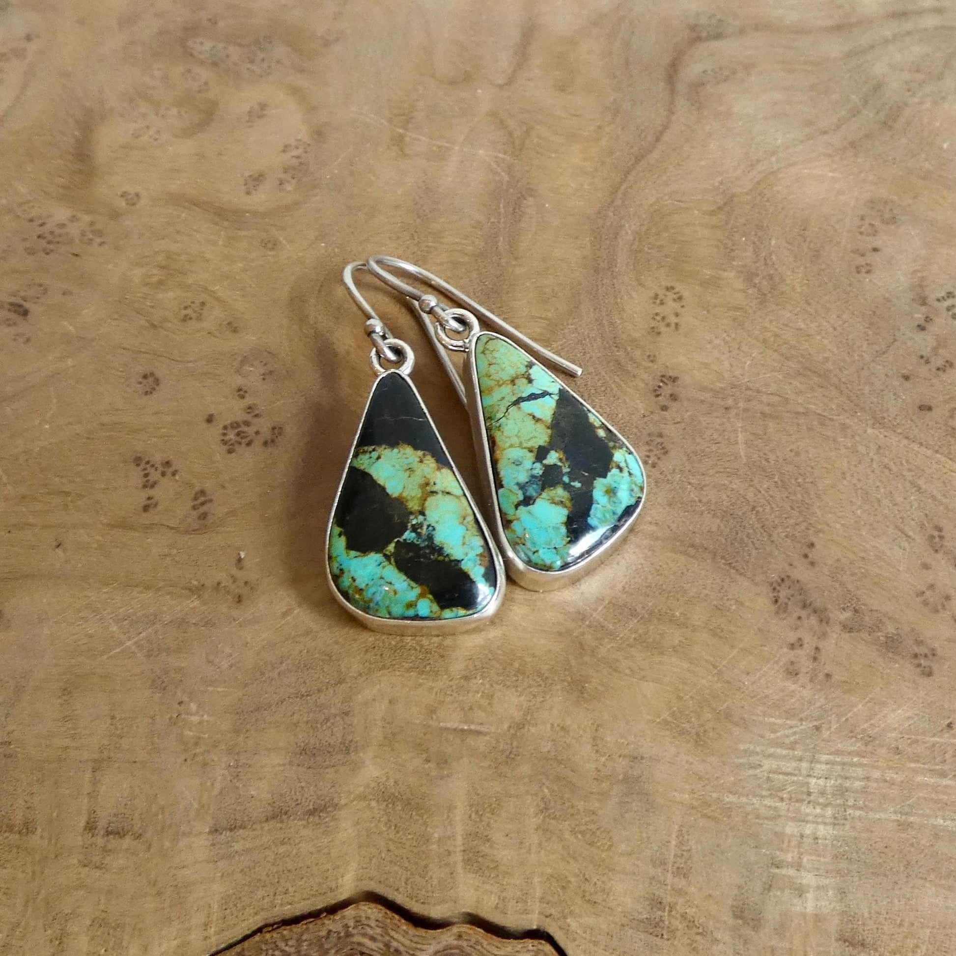 Black Jack Turquoise Drop Earrings | Sterling Silver | Choose Your Pair | Linda Blackbourn Jewelry
