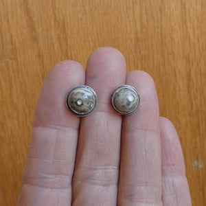 Choose Your Pair - Ocean Jasper Sterling Silver Studs - Silversmith Post Earrings