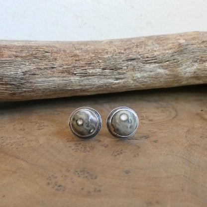 Choose Your Pair - Ocean Jasper Sterling Silver Studs - Silversmith Post Earrings