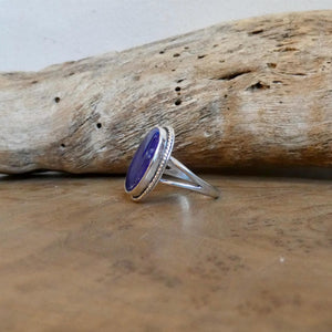 AAA Blue Lapis Lazuli Boho Ring - .925 Sterling Silver