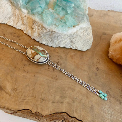 Choose your finished Royston Ribbon Turquoise Bolo Necklace – Sterling Silver