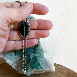Choose your finished Black Jack Turquoise Bolo Necklace – Sterling Silver