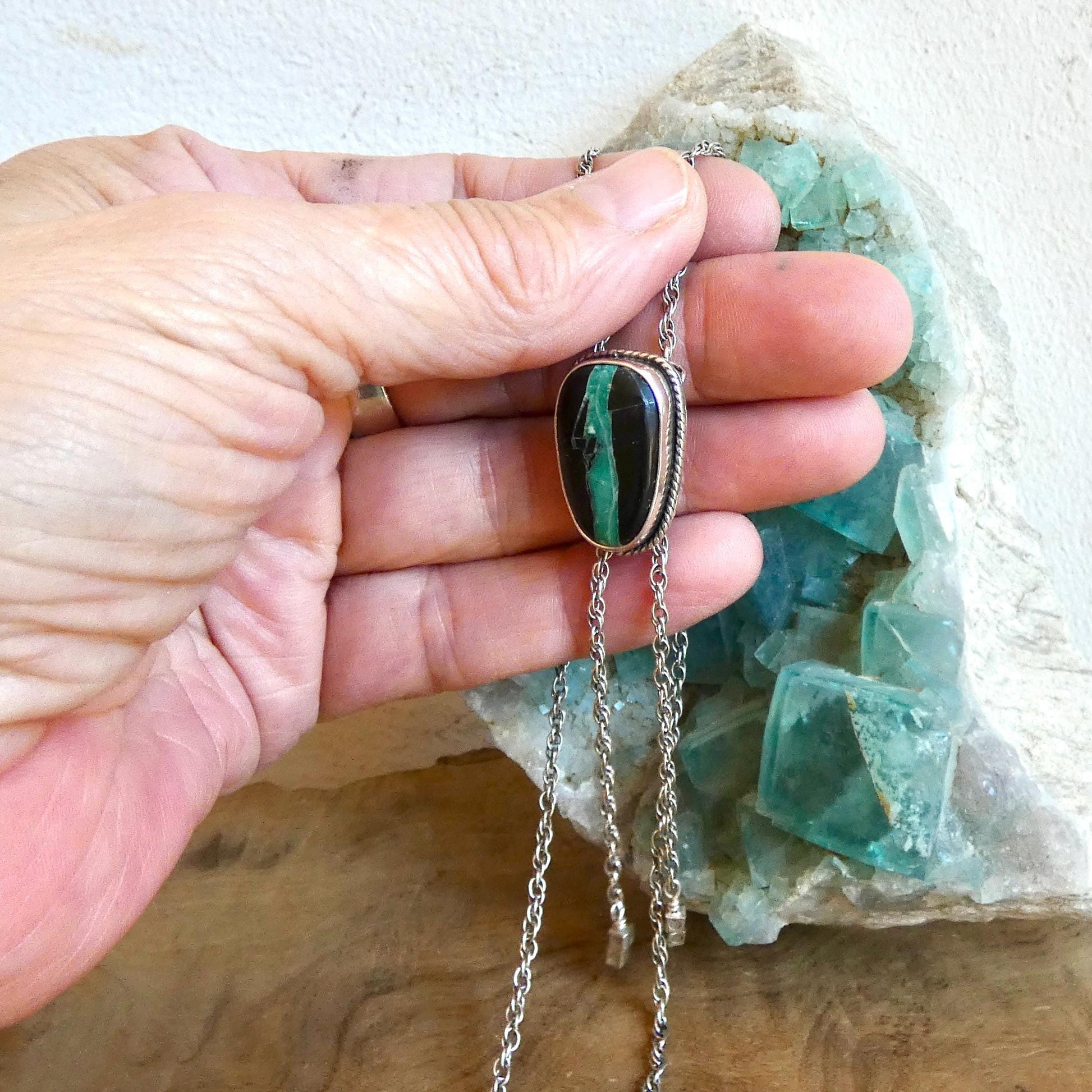 Choose Your Finished Black Jack Turquoise Bolo Necklace – Sterling Silver