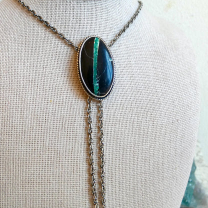 Choose Your Finished Black Jack Turquoise Bolo Necklace – Sterling Silver