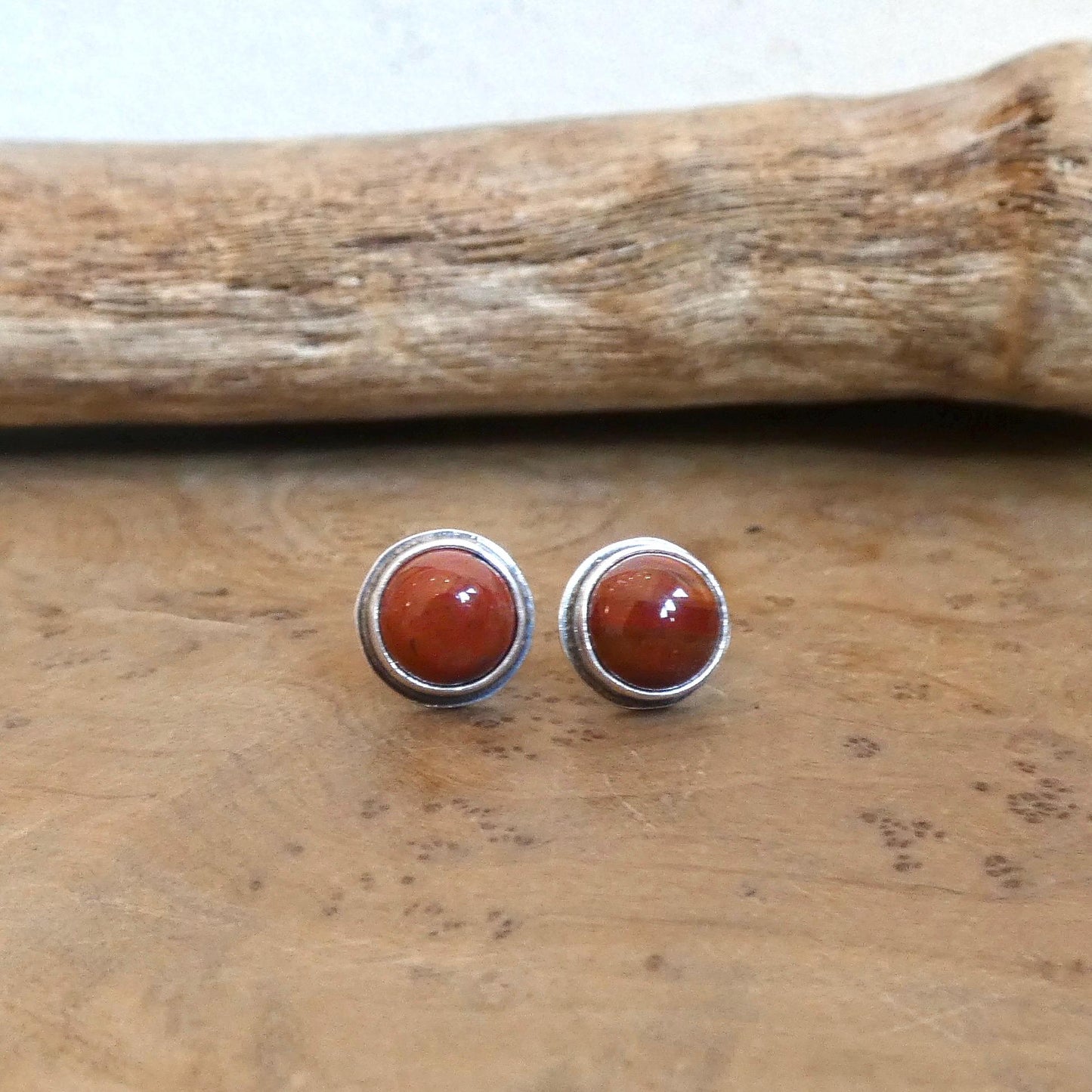 Choose Your Pair - Ocean Jasper Sterling Silver Studs - Silversmith Post Earrings