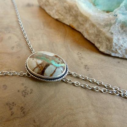 Choose your finished Royston Ribbon Turquoise Bolo Necklace – Sterling Silver
