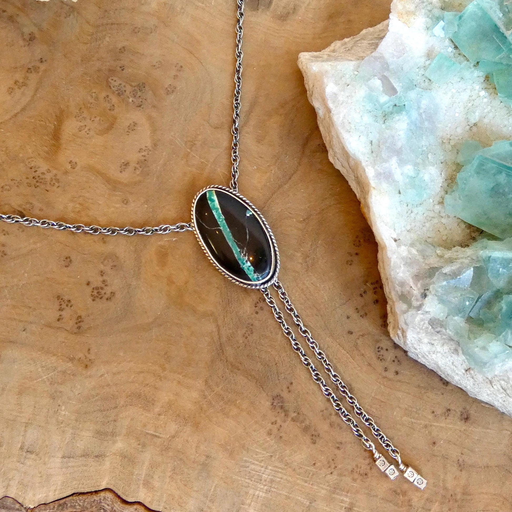 Choose Your Finished Black Jack Turquoise Bolo Necklace – Sterling Silver