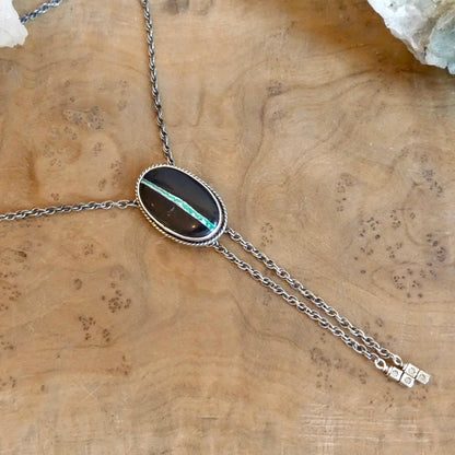 Choose Your Finished Black Jack Turquoise Bolo Necklace – Sterling Silver