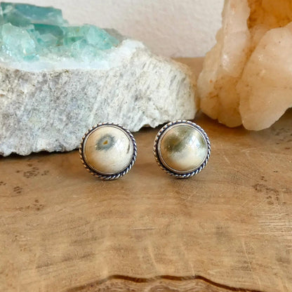 Ocean Jasper Stud Earrings | Sterling Silver