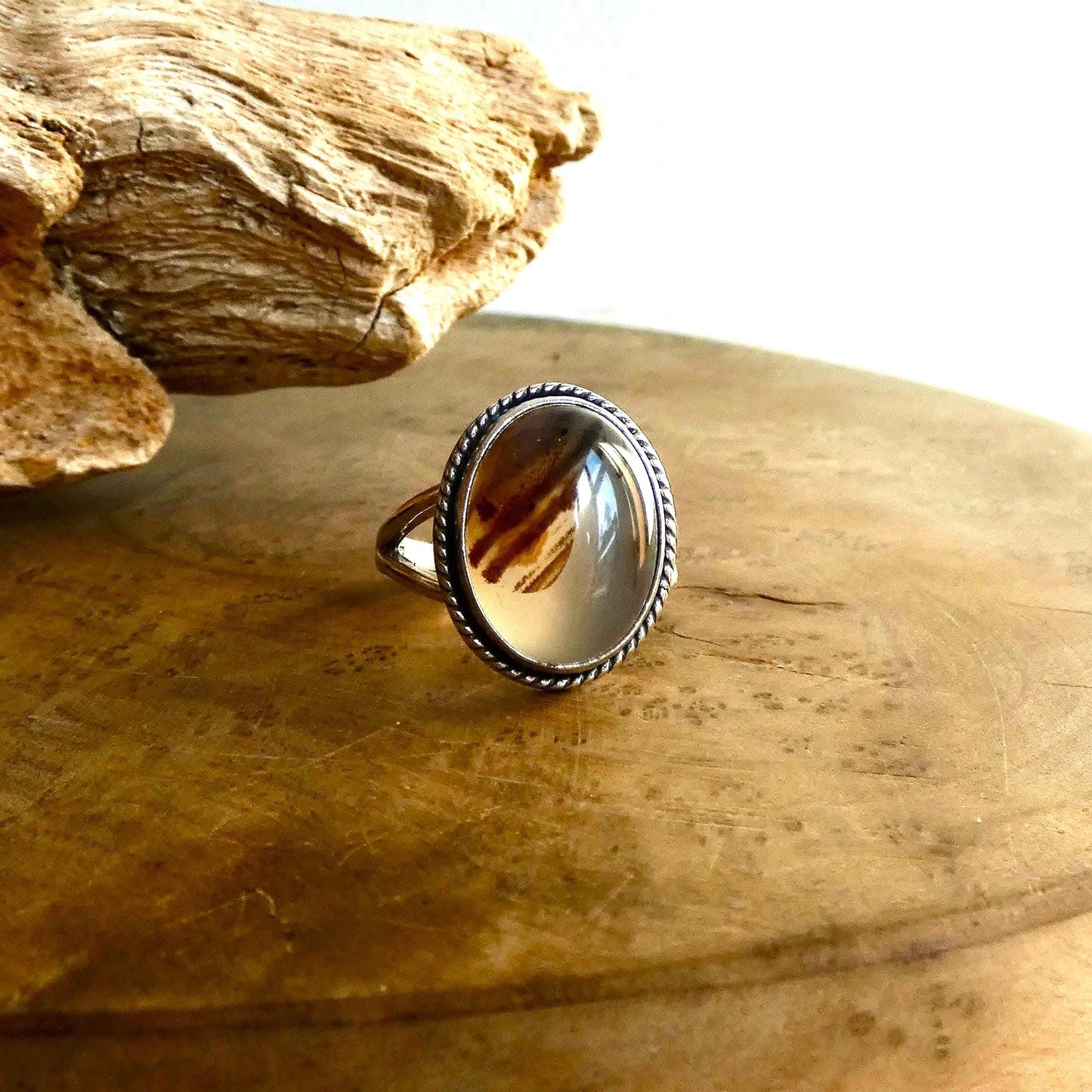 Custom Montana Agate Boho Ring - .925 Sterling Silver - Choose Your Stone