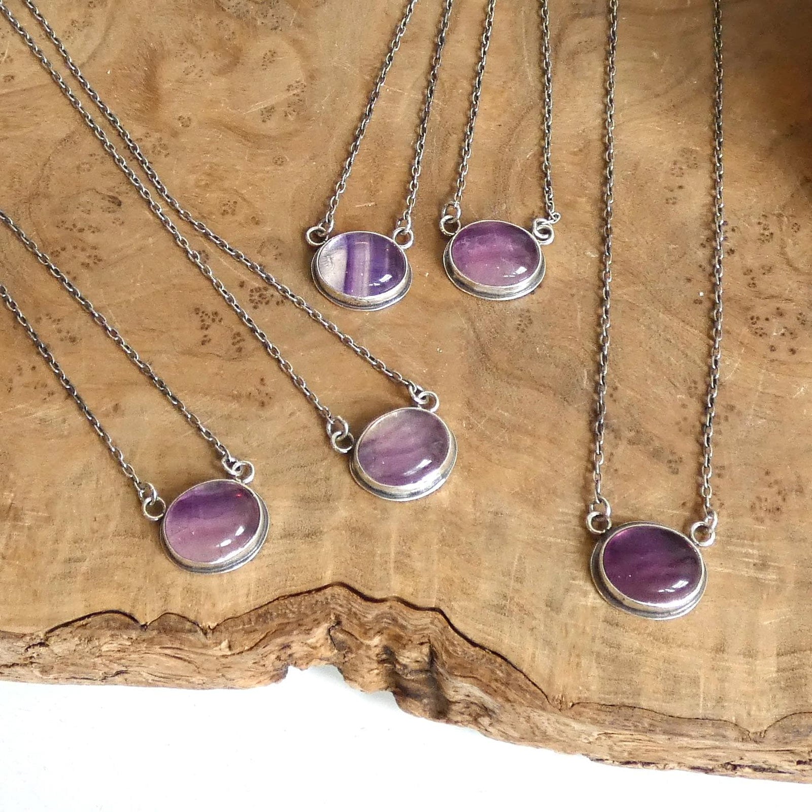 Rainbow Fluorite Pendant - Includes Chain - Choose your Sterling Silver Necklace
