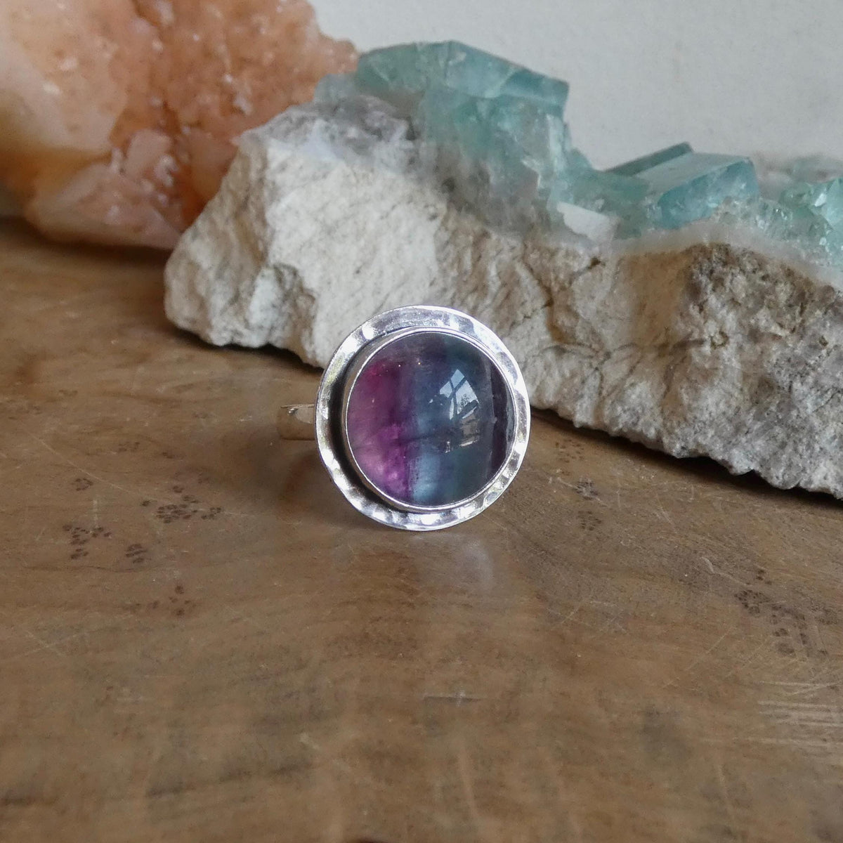 Rainbow Fluorite Ring – Choose Your Ring