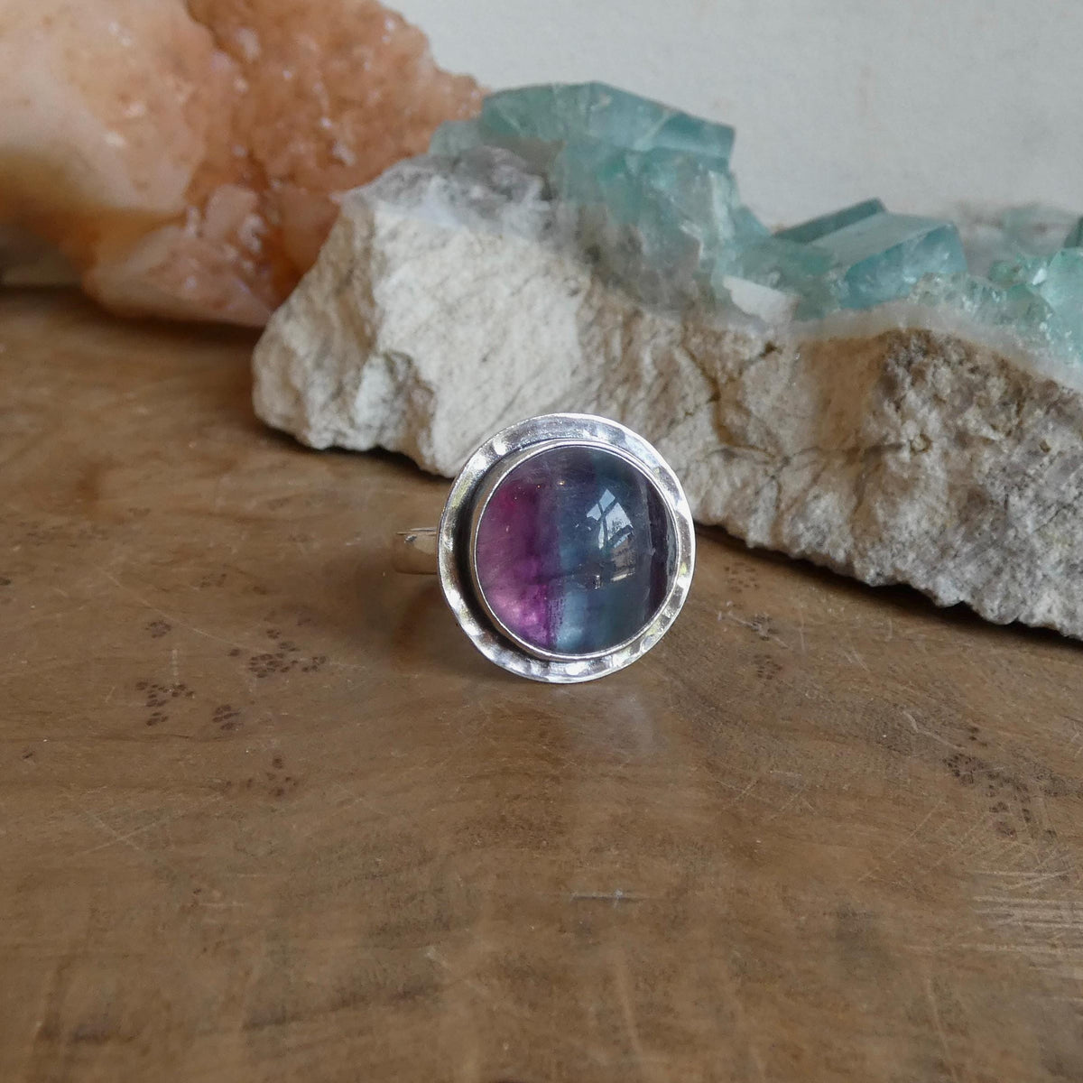 Rainbow Fluorite Ring – Choose Your Ring