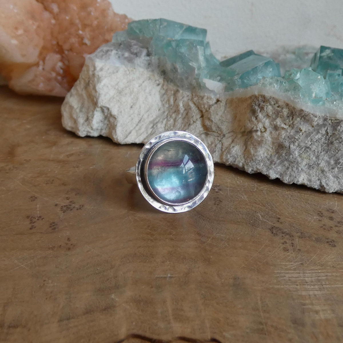 Rainbow Fluorite Ring – Choose Your Ring