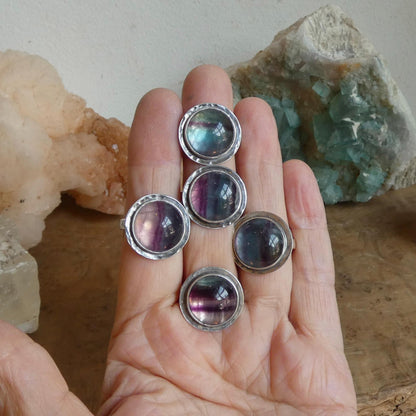 Rainbow Fluorite Ring – Choose Your Ring