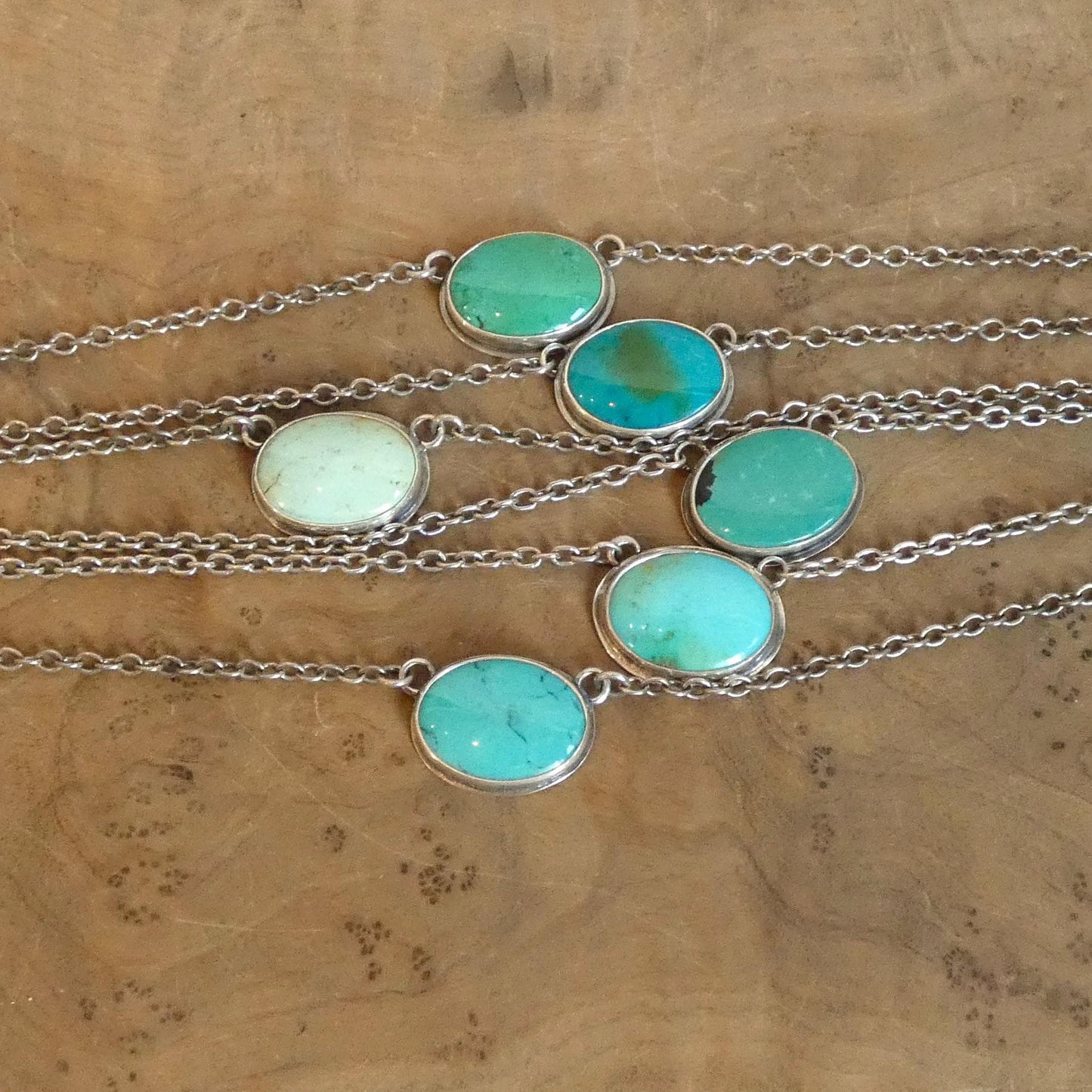Oval Turquoise Pendant Necklace – Sterling Silver Boho Chain