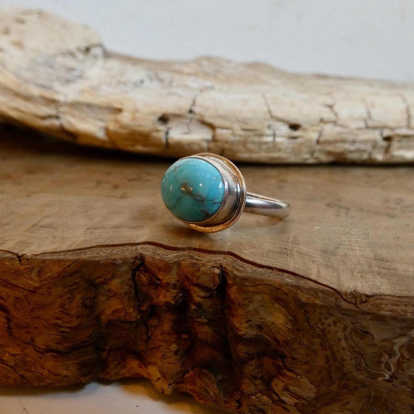 Custom Kingman Turquoise AAA - Choose Your Stone - East-West Oval - Sterling Silver