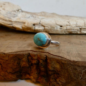 Custom Kingman Turquoise AAA - Choose Your Stone - East-West Oval - Sterling Silver