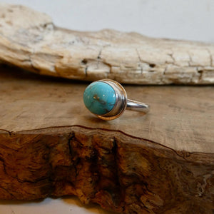 Custom Kingman Turquoise AAA - Choose Your Stone - East-West Oval - Sterling Silver