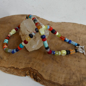 Color POP Gemstone Beaded Necklace - Sterling Silver Toggle Clasp