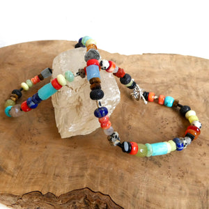 Color POP Gemstone Beaded Necklace - Sterling Silver Toggle Clasp