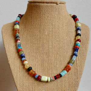 Color POP Gemstone Beaded Necklace - Sterling Silver Toggle Clasp