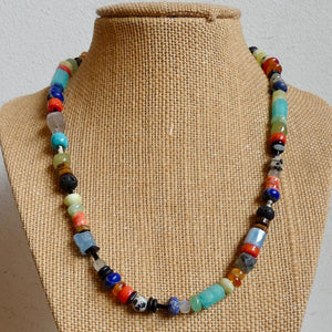 Color POP Gemstone Beaded Necklace - Sterling Silver Toggle Clasp