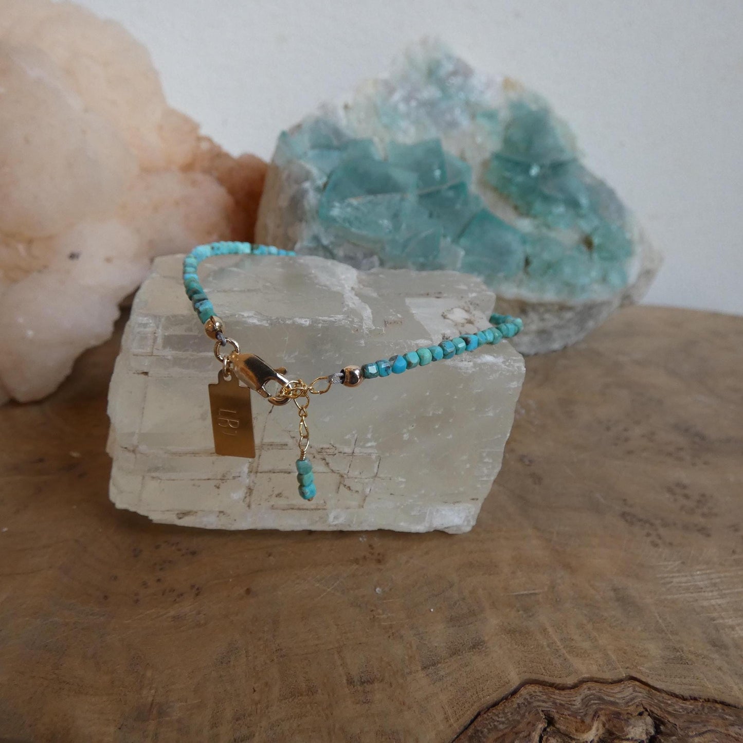 Turquoise Beaded Bracelet | Beaded Bracelet | 14k Gold Filled Findings