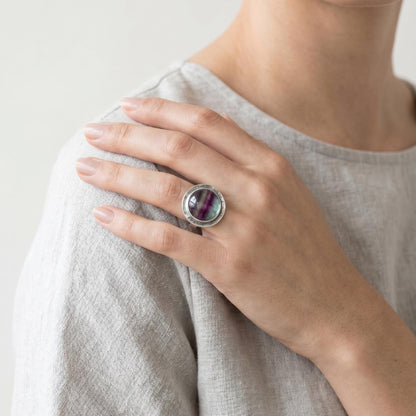 Rainbow Fluorite Ring – Choose Your Ring
