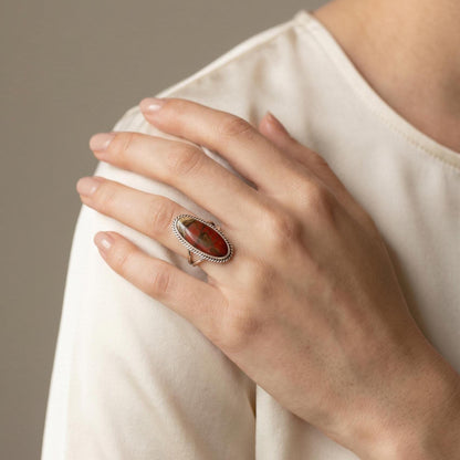 Red Creek Jasper Boho Ring - Sterling Silver - Choose Your Stone - Custom Ring