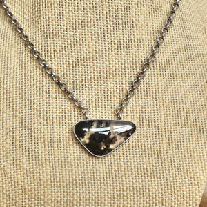 Choose your Montana Agate Pendant Necklace - Chunky Sterling Silver - Men's Pendant