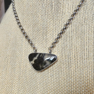 Choose your Montana Agate Pendant Necklace - Chunky Sterling Silver - Men's Pendant