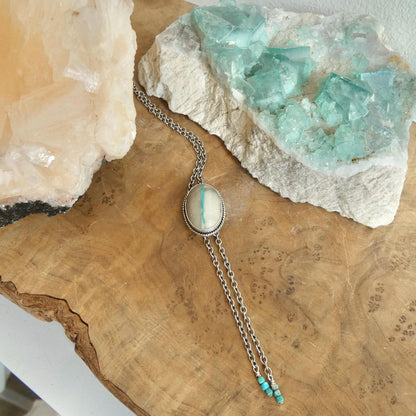 Choose your finished Royston Ribbon Turquoise Bolo Necklace – Sterling Silver