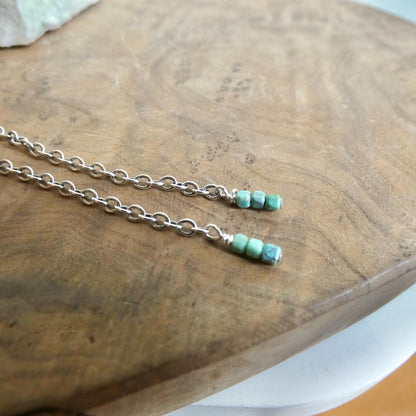 Choose your finished Royston Ribbon Turquoise Bolo Necklace – Sterling Silver