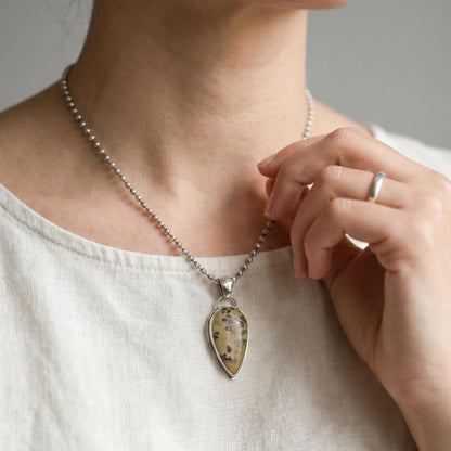 Paintbrush Jasper Pendant - Sterling Silver - Choose Your Stone