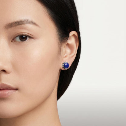 Lapis Lazuli Sterling Silver Stud Earrings – Traditional Stone Posts