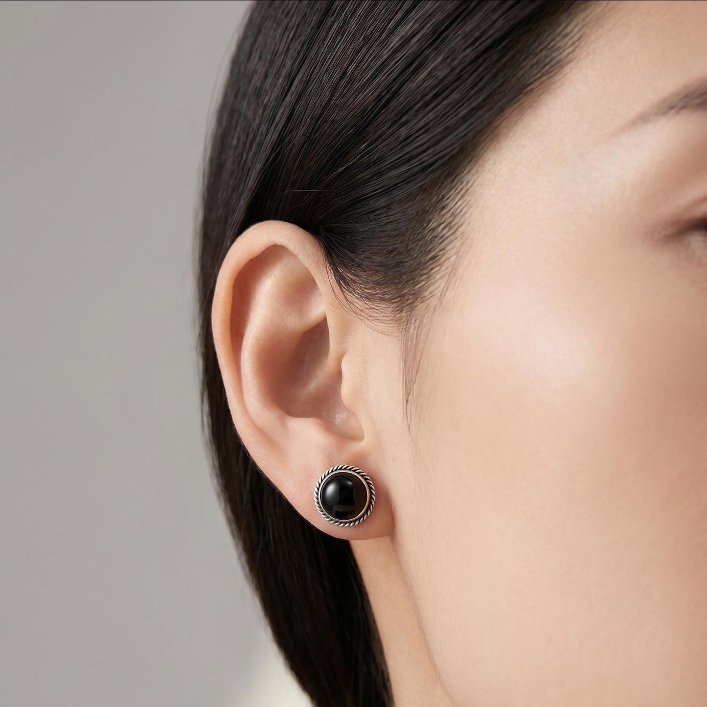 Black Onyx Sterling Silver Stud Earrings – Silversmith Crafted Posts