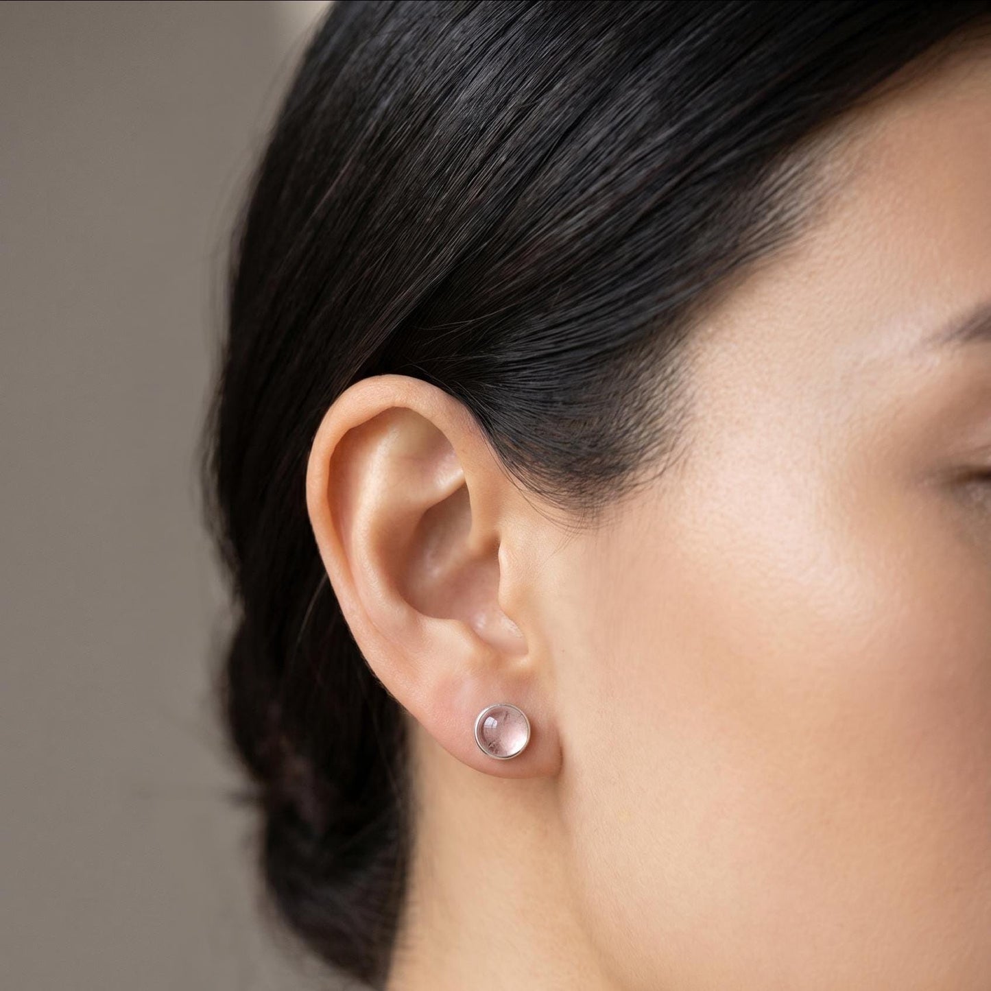 Pink or Blue Morganite Post Earrings - Choose Your Stone - Sterling Silver