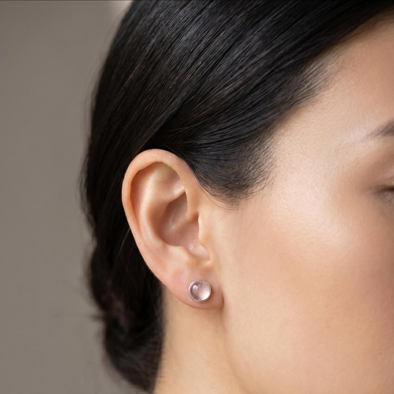 Pink or Blue Morganite Post Earrings - Choose Your Stone - Sterling Silver