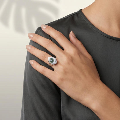 Ocean Jasper Ring - Choose your Stone - Sterling Silver Prong Setting - Silversmith