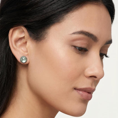 Fluorite Traditional Posts - Sterling Silver - Green Fluorite Post Earrings