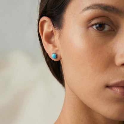 Amazonite Posts - Sterling Silver - Amazonite Stud Earrings