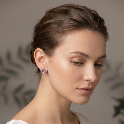 Amethyst Earrings - Soft Amethyst Earrings - Sterling Silver - Boho Amethyst Jewelry